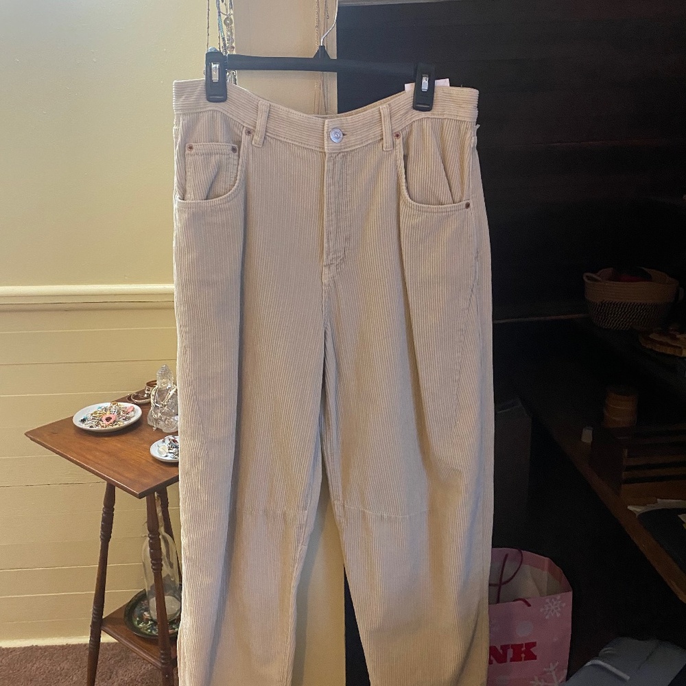 Woman’s corduroy khaki pants